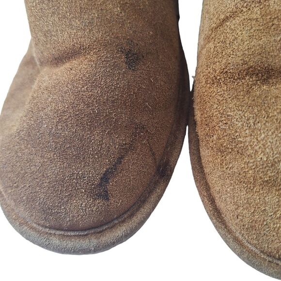 Bearpaw Boshie Hickory Slip On Suede Sheepskin Knit Back Winter Boot Womens Sz 8 - Picture 7 of 13